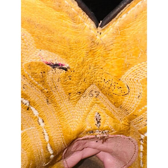 JUSTIN L2667 PINK TAN LEATHER SQUARE TOE COWBOY WESTERN COWGIRL GLAM BOOTS 7.5 - Picture 7 of 14